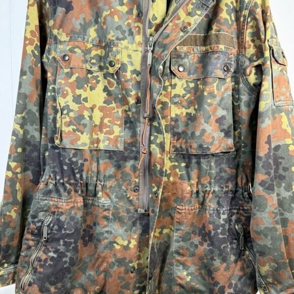 Vintage (1994) Hooded German Bundeswehr Flecktarn Camo Field Jacket Unisex XL - Picture 5 of 15